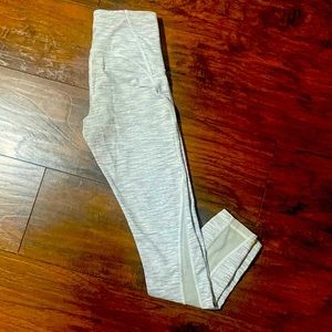 Lululemon size 4 grey and white thin stripes.